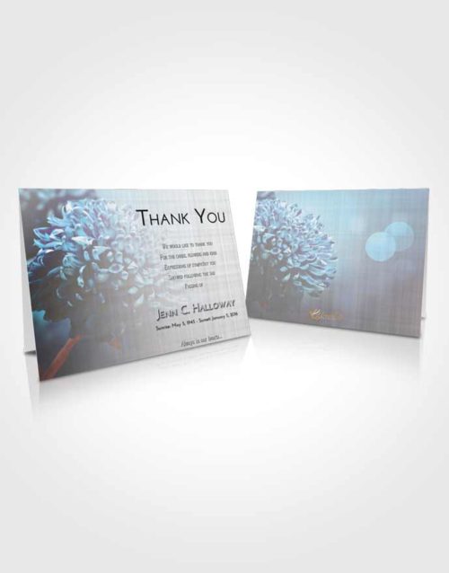 Funeral Thank You Card Template Emerald Sunrise Floral Morning