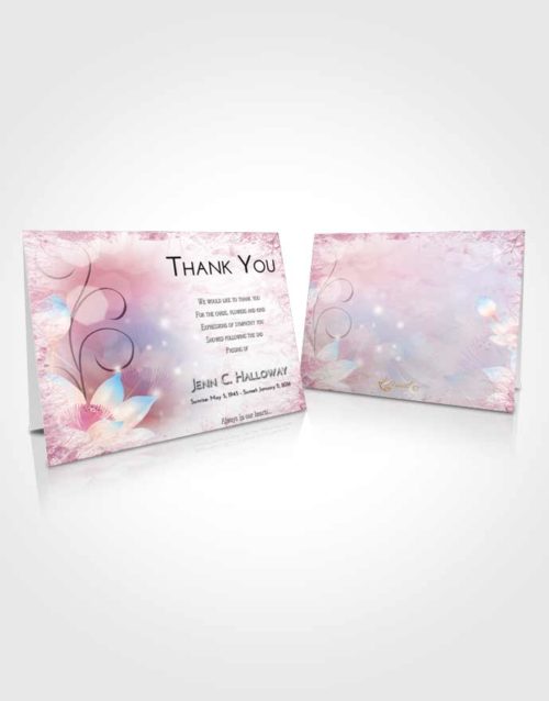 Funeral Thank You Card Template Emerald Sunrise Floral Peace