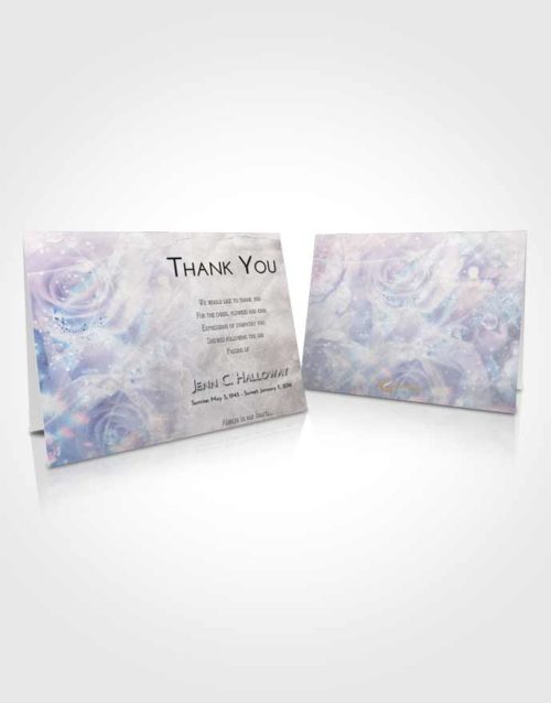 Funeral Thank You Card Template Emerald Sunrise Floral Relaxation