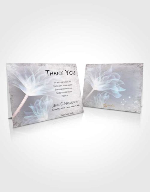 Funeral Thank You Card Template Emerald Sunrise Flower Peace
