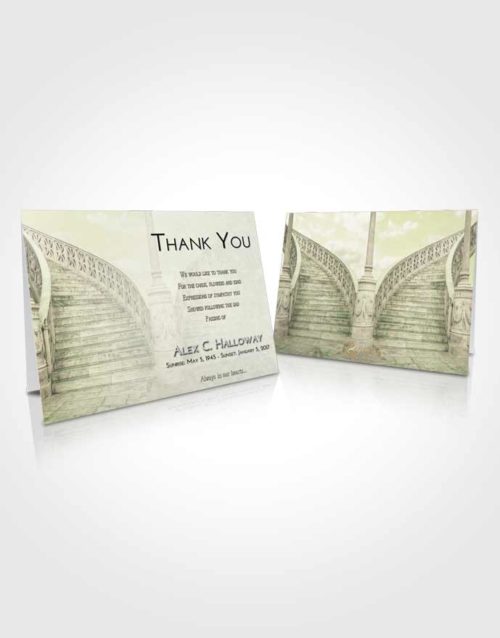 Funeral Thank You Card Template Emerald Sunrise Stairway of Love