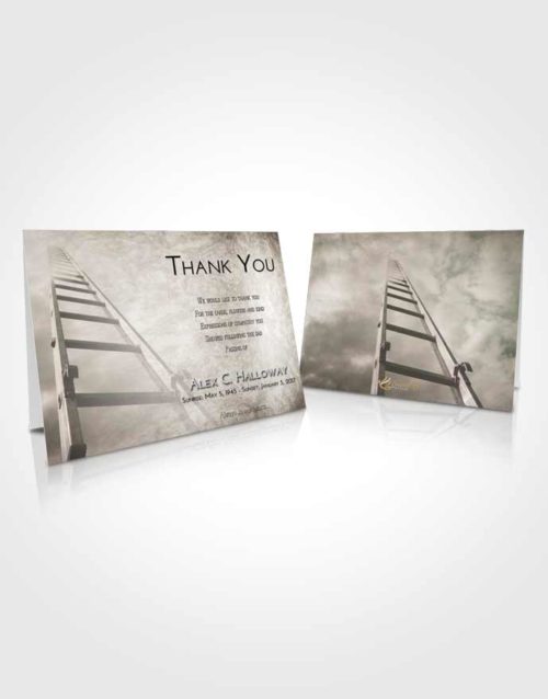 Funeral Thank You Card Template Emerald Sunrise Stairway to Forever
