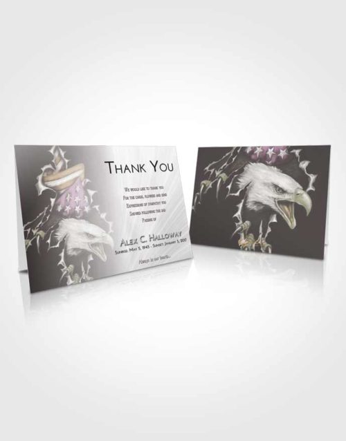 Funeral Thank You Card Template Evening American Motorcycle