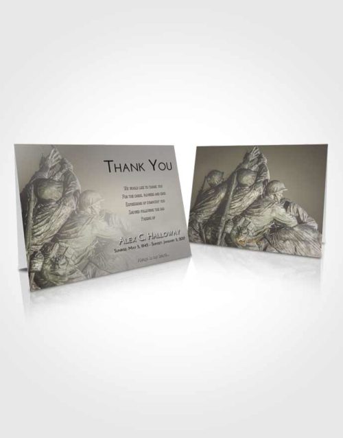 Funeral Thank You Card Template Evening Army Grit