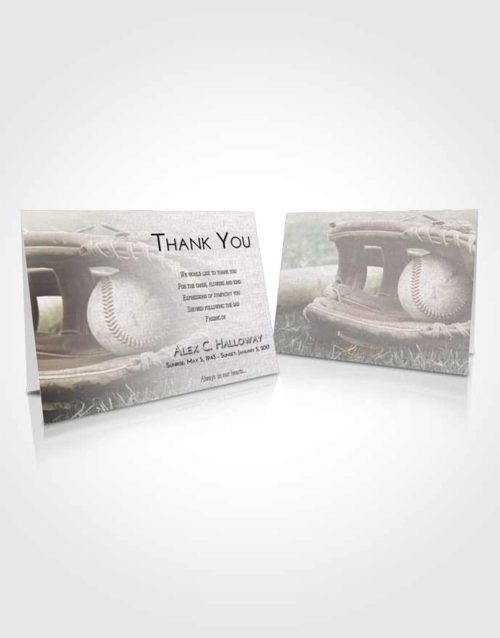 Funeral Thank You Card Template Evening Baseball Tranquility