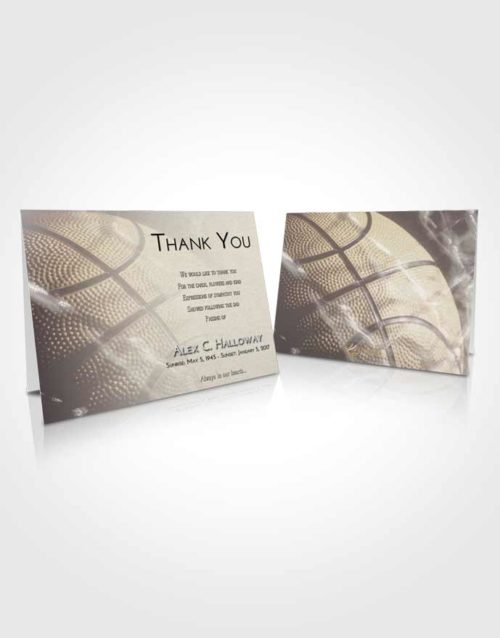 Funeral Thank You Card Template Evening Basketball Fame