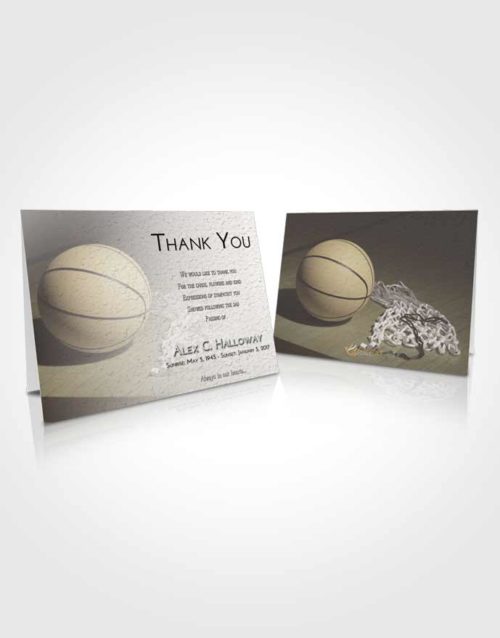 Funeral Thank You Card Template Evening Basketball Peace