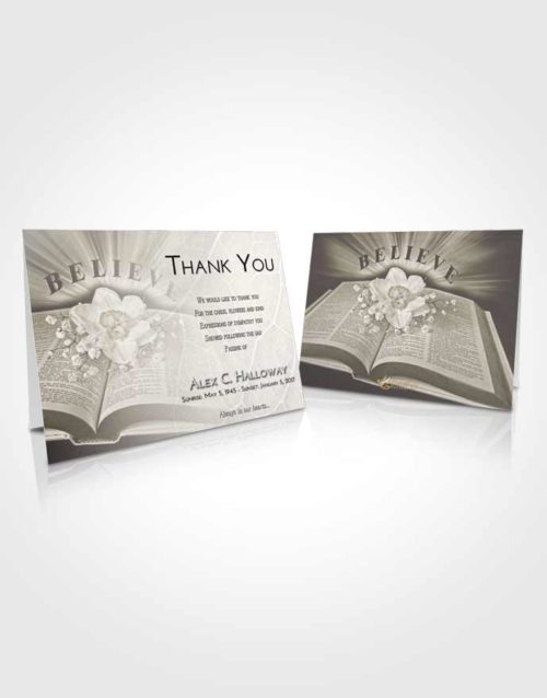 Funeral Thank You Card Template Evening Bible Belief