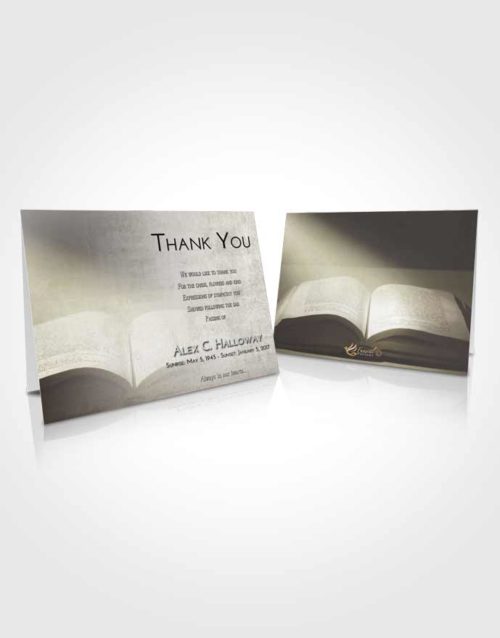 Funeral Thank You Card Template Evening Bible Faith