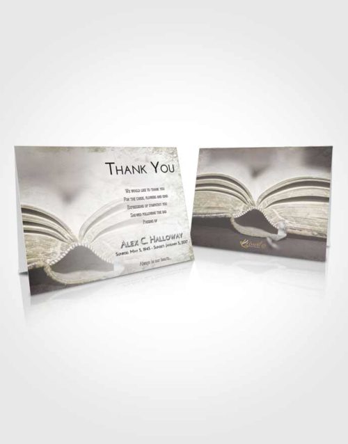 Funeral Thank You Card Template Evening Bible Love
