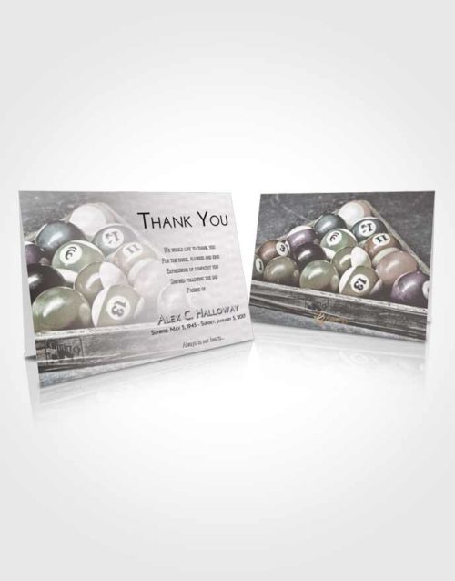 Funeral Thank You Card Template Evening Billiards Love