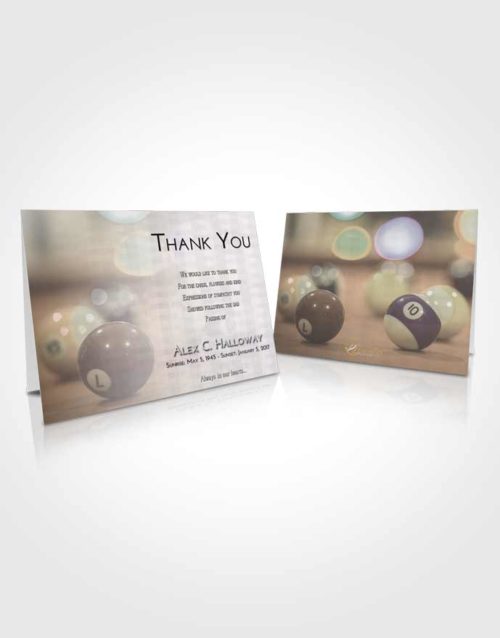 Funeral Thank You Card Template Evening Billiards Tranquility