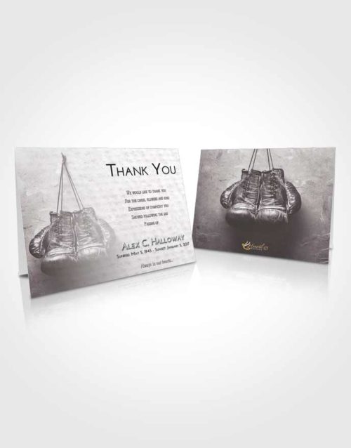Funeral Thank You Card Template Evening Boxing Victory