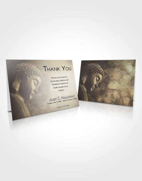 Funeral Thank You Card Template Evening Buddha Divinity