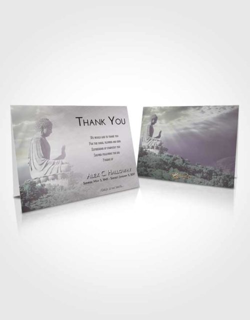 Funeral Thank You Card Template Evening Buddha Surprise