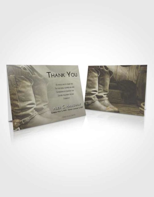 Funeral Thank You Card Template Evening Cowboy Love