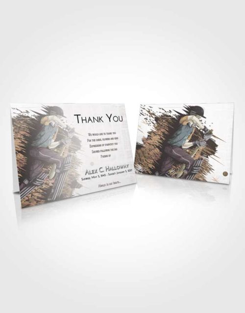 Funeral Thank You Card Template Evening Cricket Surprise