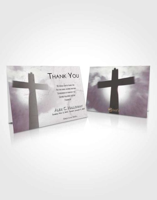 Funeral Thank You Card Template Evening Faith in the Cross