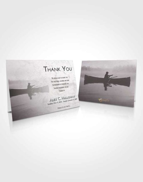 Funeral Thank You Card Template Evening Fish in the Water