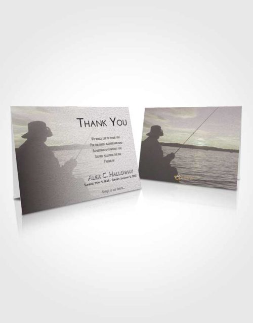 Funeral Thank You Card Template Evening Fishing Desire
