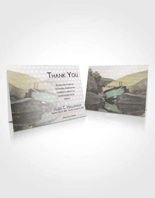 Funeral Thank You Card Template Evening Fishing Dreams