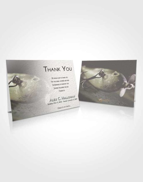 Funeral Thank You Card Template Evening Fishing Escape