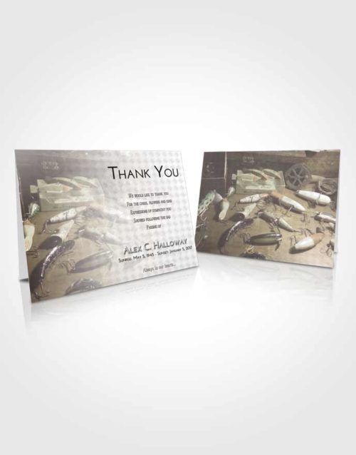 Funeral Thank You Card Template Evening Fishing Honor