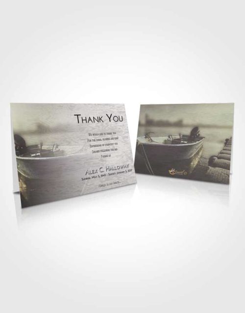 Funeral Thank You Card Template Evening Fishing Life
