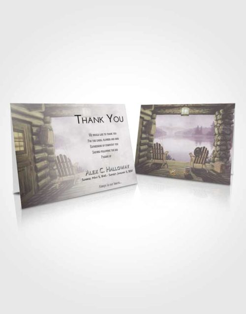 Funeral Thank You Card Template Evening Fishing Retreat