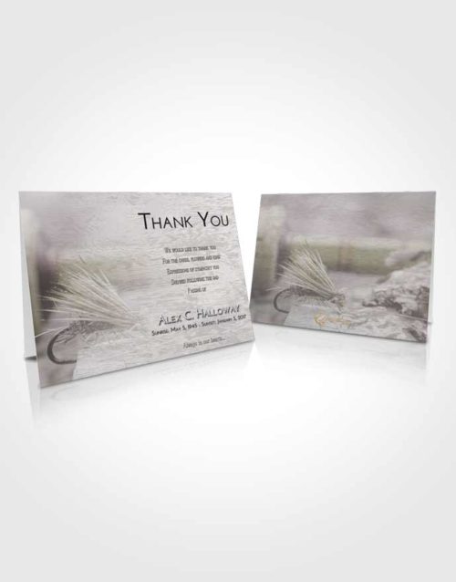 Funeral Thank You Card Template Evening Fishing Serenity
