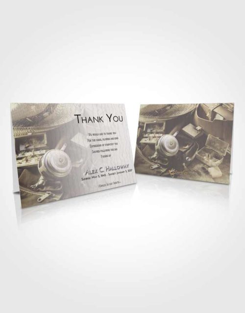 Funeral Thank You Card Template Evening Fishing Tackle