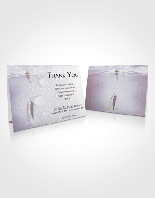Funeral Thank You Card Template Evening Fishing in the Sea