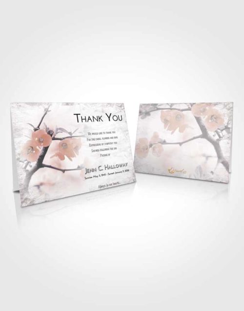 Funeral Thank You Card Template Evening Floral Blossoms