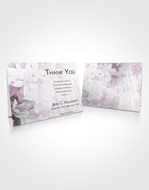 Funeral Thank You Card Template Evening Floral Serenity