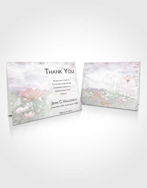 Funeral Thank You Card Template Evening Floral Whispers