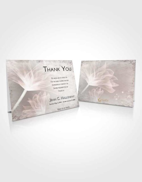 Funeral Thank You Card Template Evening Flower Peace