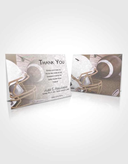 Funeral Thank You Card Template Evening Football Party