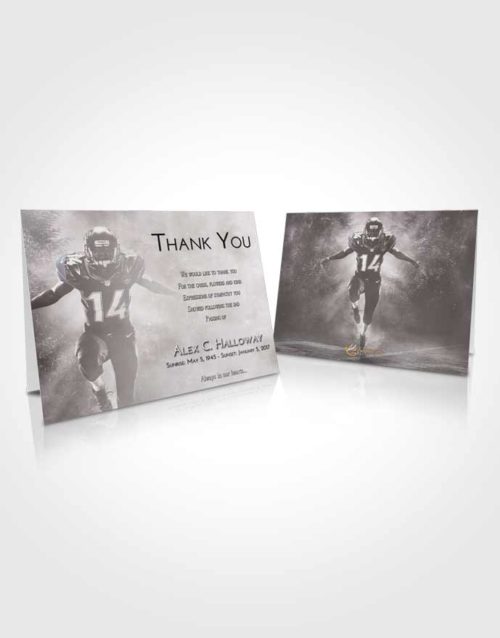 Funeral Thank You Card Template Evening Football Serenity