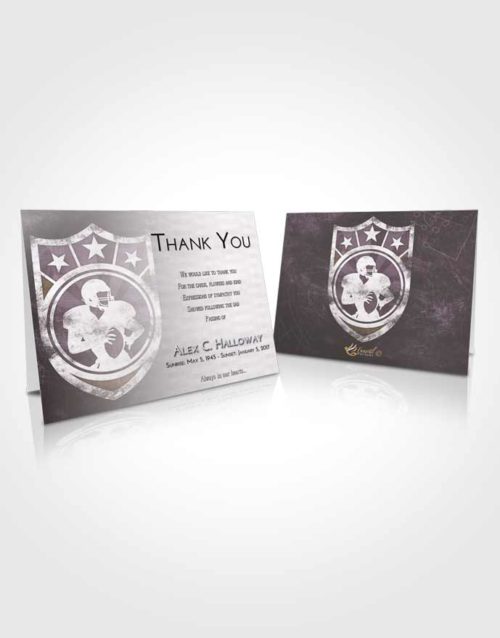 Funeral Thank You Card Template Evening Football Surprise