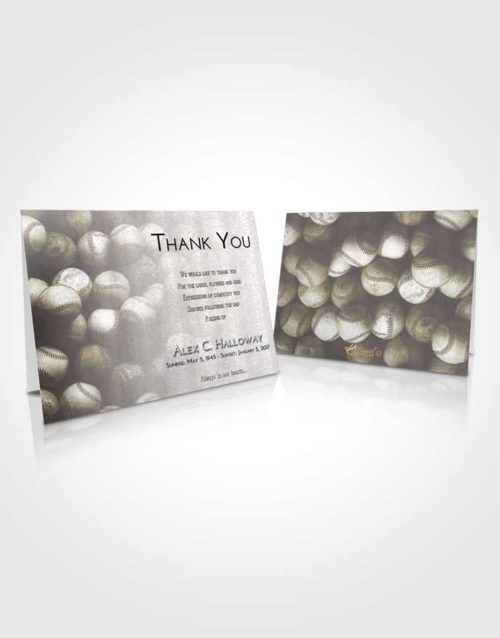 Funeral Thank You Card Template Evening Foul Ball