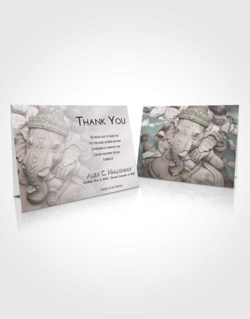 Funeral Thank You Card Template Evening Ganesha Divinity