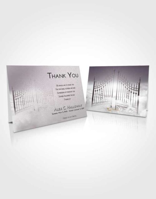 Funeral Thank You Card Template Evening Gates to Heaven