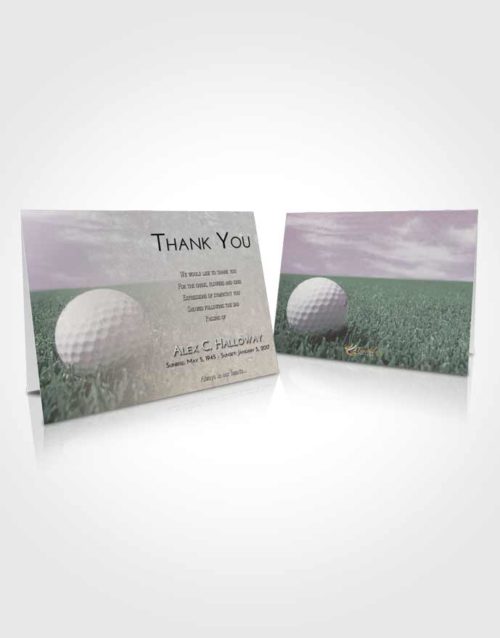 Funeral Thank You Card Template Evening Golf Serenity