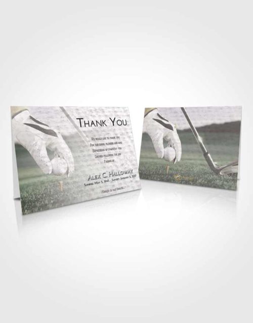 Funeral Thank You Card Template Evening Golf Tee