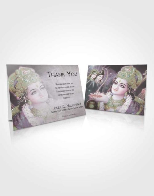 Funeral Thank You Card Template Evening Hindu Majesty
