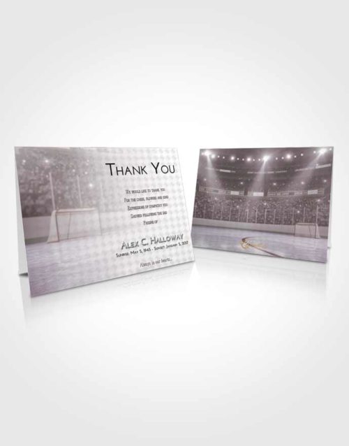Funeral Thank You Card Template Evening Hockey Love