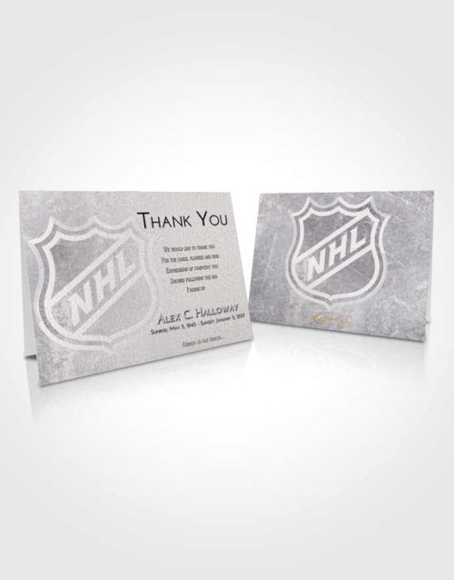 Funeral Thank You Card Template Evening Hockey Tranquility