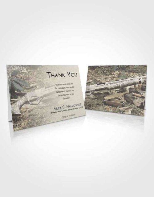 Funeral Thank You Card Template Evening Hunters Life