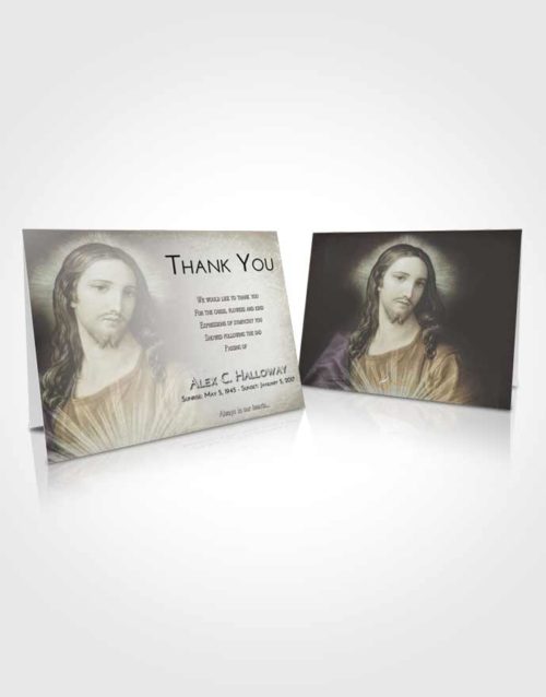 Funeral Thank You Card Template Evening Jesus Christ