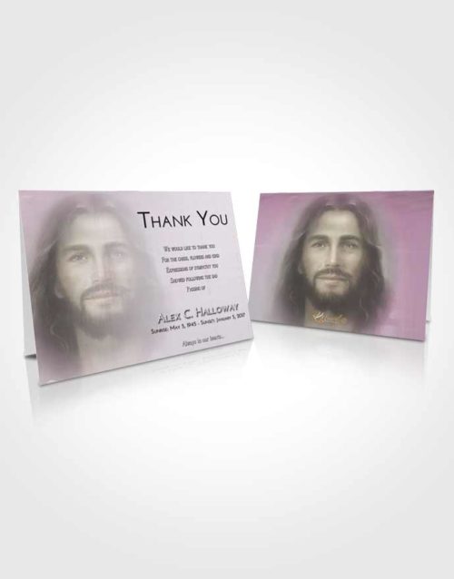 Funeral Thank You Card Template Evening Jesus in Heaven
